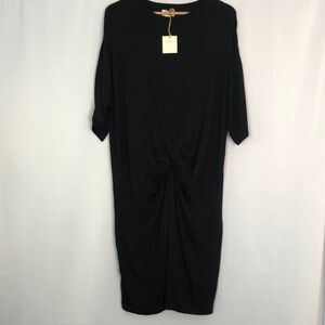 World Market Black T-shirt Dress Lounge Beach Cover up Size OS